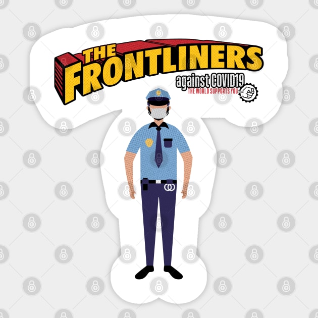 The Frontliners police officers Sticker by opippi